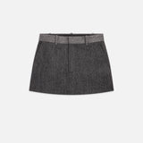 FRAME - Tweed Suiting Skirt -- Check Multi