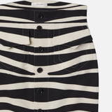 FRAME - Button Front Skirt -- Black Multi