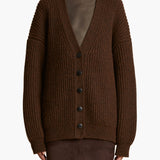 Khaite - Wren Cardigan in Chestnut