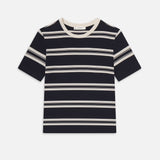 FRAME - The Striped Baby Tee -- Navy Multi