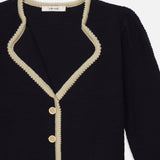 FRAME - The Corded Cardi -- Navy Multi