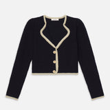 FRAME - The Corded Cardi -- Navy Multi