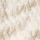 FRAME - The Cable Knit Polo Vest -- Cream