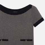 FRAME - The Cashmere Boatneck -- Navy Multi