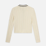 FRAME - The Trimmed Cardi -- Cream Multi