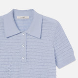 FRAME - The Smocked Polo -- Light Chambray