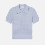 FRAME - The Smocked Polo -- Light Chambray