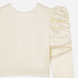 FRAME - The Silk Backless Blouse -- Cream