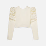 FRAME - The Silk Backless Blouse -- Cream