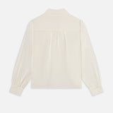 FRAME - The Silk Tie Blouse -- Cream