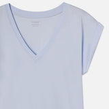 FRAME - Easy V-Neck Tee -- Light Chambray