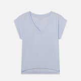 FRAME - Easy V-Neck Tee -- Light Chambray