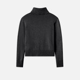 FRAME - Clean Turtleneck Sweater -- Charcoal Heather