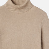 FRAME - Clean Turtleneck Sweater -- Oatmeal Heather