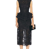 Zimmermann - Crush Lace Frill Midi Dress