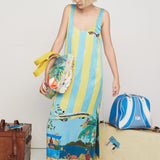 Alemais - ALL ABOARD SLEEVELESS MIDI DRESS