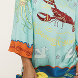 Alemais - SURREALIST SUMMER MIDI SILK DRESS