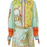 Alemais - SURREALIST SUMMER MINI SHIRTDRESS