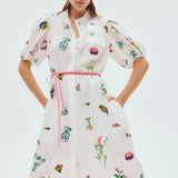 Alemais - ATTICUS EMBROIDERED SHIRTDRESS