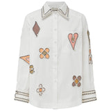 Alemais - SPADES EMBROIDERED SHIRT