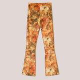 Nanushka - Milena - Sale Printed Stretch-Velvet Pants - Hazy Floral Orange