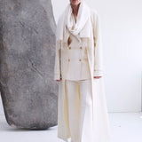 GABRIELA HEARST - Evan Knit Trench Coat in Ivory Wool