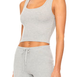 ETERNE - DRAWSTRING SHORT HEATHER GREY