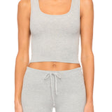 ETERNE - DRAWSTRING SHORT HEATHER GREY