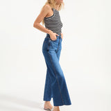 Veronica Beard - Taylor Cropped High Rise Wide Leg Jean