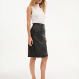 Veronica Beard - Maxine Leather Midi Skirt