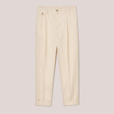 Nanushka - Gini - Sale Heavy Poplin Tailored Pants - Creme