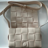 Bottega Veneta Beige Cassette Leather Crossbody Bag