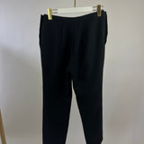 Chanel Navy Pleated Button Down Wool Trouser FR 40 (UK 12)