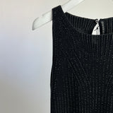 Ermanno Scervino Black Knitted Midi Dress with Crystal Embellishment Size IT 38 (UK 6)