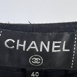 Chanel Navy Pleated Button Down Wool Trouser FR 40 (UK 12)