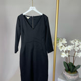 Antionio Berardi Black 3/4 Sleeve Midi Dress Size 38 (UK 10)