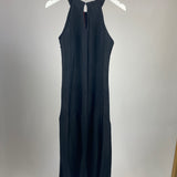 Carolina Herrera Black Ribbed Midi Dress Size XS (UK 6)