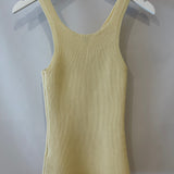 Toteme Cream Knit Curved Tank Top Size S (UK 8) RRP £260