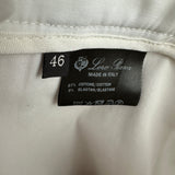 Loro Piana White Cotton Tailored Trousers Size IT 46 (UK 14)