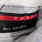 Prada Light Grey Active Nylon Pants with Logo Details Size S (UK 8)