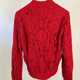 Dolce & Gabbana Red Lace Bomber Jacket Size IT 36 (UK 4)