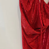 Dodo Bar Or Red Sequin Embellished Midi Dress Size IT 42 (UK 10)