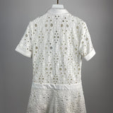 Alexis White Embroidery Anglaise Playsuit Size UK 8