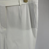 Loro Piana White Cotton Tailored Trousers Size IT 46 (UK 14)