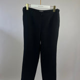 Chanel Navy Pleated Button Down Wool Trouser FR 40 (UK 12)