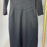 Antionio Berardi Black 3/4 Sleeve Midi Dress Size 38 (UK 10)