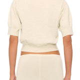 ETERNE - JOURNEY CASHMERE TOP HEATHER OATMEAL