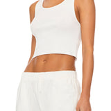 ETERNE - Cropped Scoop Neck Tank Ivory