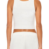 ETERNE - Cropped Scoop Neck Tank Ivory