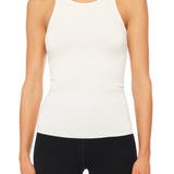 ETERNE - High Neck Fitted Tank Cream